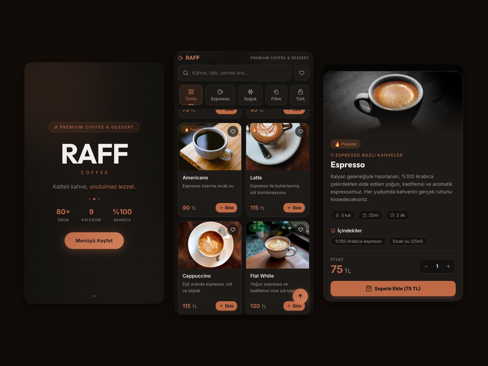 Zincir Şubeler için QR Menü Sistemi — RAFF Coffee